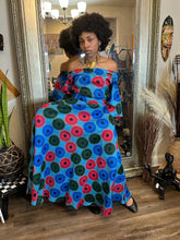 Load image into Gallery viewer, African Zanzibar Two Piece Maxi Skirt Set (Teal Blend)