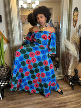 Load image into Gallery viewer, African Zanzibar Two Piece Maxi Skirt Set (Teal Blend)