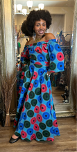 Load image into Gallery viewer, African Zanzibar Two Piece Maxi Skirt Set (Teal Blend)