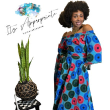 Load image into Gallery viewer, African Zanzibar Two Piece Maxi Skirt Set (Teal Blend)