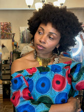 Load image into Gallery viewer, African Zanzibar Two Piece Maxi Skirt Set (Teal Blend)