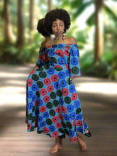 Load image into Gallery viewer, African Zanzibar Two Piece Maxi Skirt Set (Teal Blend)