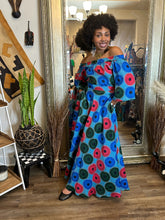 Load image into Gallery viewer, African Zanzibar Two Piece Maxi Skirt Set (Teal Blend)
