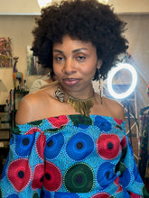 Load image into Gallery viewer, African Zanzibar Two Piece Maxi Skirt Set (Teal Blend)