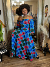 Load image into Gallery viewer, African Zanzibar Two Piece Maxi Skirt Set (Teal Blend)