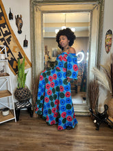 Load image into Gallery viewer, African Zanzibar Two Piece Maxi Skirt Set (Teal Blend)