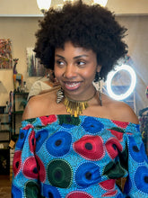 Load image into Gallery viewer, African Zanzibar Two Piece Maxi Skirt Set (Teal Blend)
