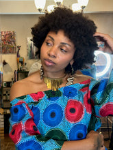 Load image into Gallery viewer, African Zanzibar Two Piece Maxi Skirt Set (Teal Blend)