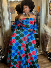 Load image into Gallery viewer, African Zanzibar Two Piece Maxi Skirt Set (Teal Blend)