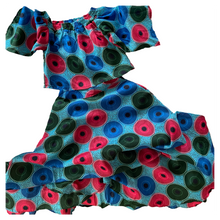 Load image into Gallery viewer, African Zanzibar Two Piece Maxi Skirt Set (Teal Blend)