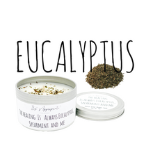 Load image into Gallery viewer, All Natural Herbal Blended Tin Candle w/ Herbs