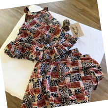 Load image into Gallery viewer, African Zanzibar Two Piece Maxi Skirt Set (Teal Blend)
