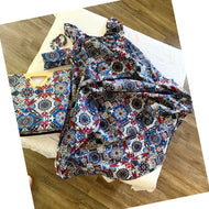 Africa Nairobi Blue Paisley Summer Dress - Itz Appropriate