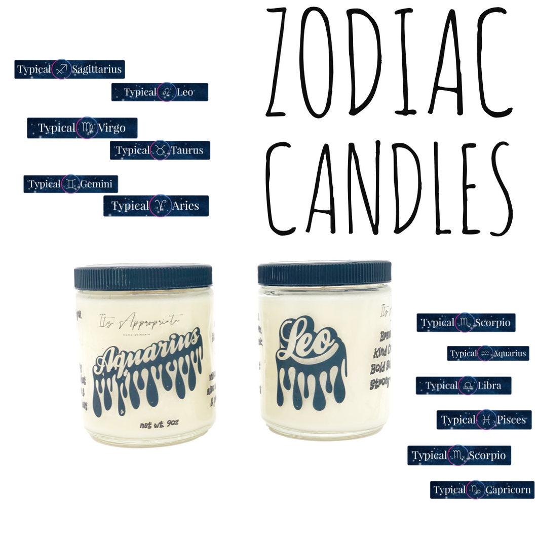 Zodiac All Natural Soy Wax Candle 9oz.