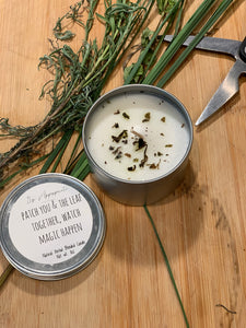 All Natural Herbal Blended Tin Candle w/ Herbs