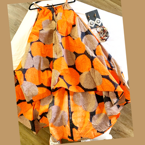 Zanzibar Summer Bright Orange Dress